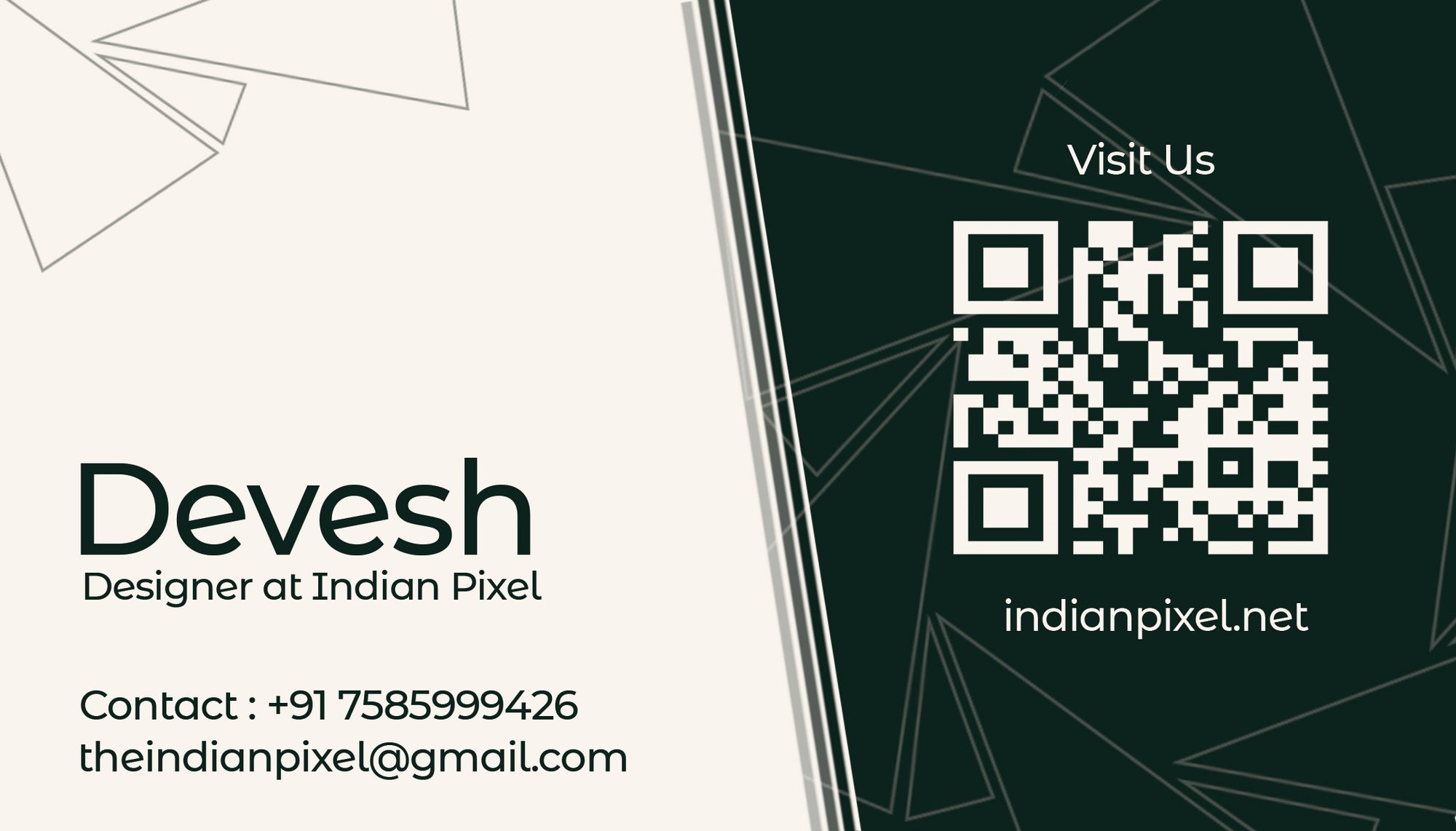 Business card &mdash; back